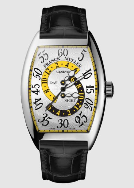 Best Franck Muller Cintree Curvex Double Retrograde Hour 7880 DH R White Dial Black Leather Replica Watch